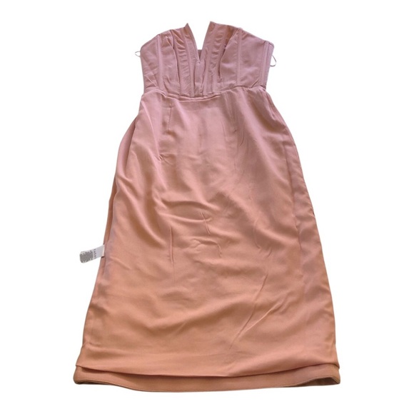 Dress the Population Women's Perla Strapless Plunge V-Neckline Midi Dress SZ XS - Picture 6 of 16